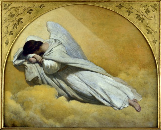 Figuur van een treurende engel by Ary Scheffer