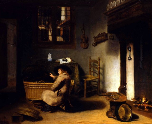 Interieur by Cornelis Bisschop