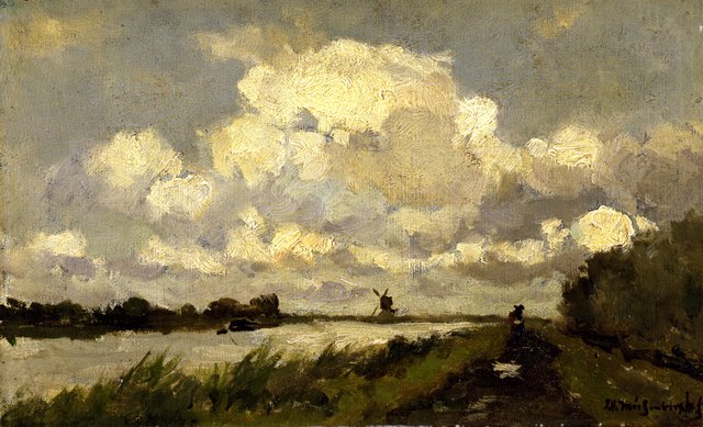 The canal near Noorden by Johan Hendrik Weissenbruch