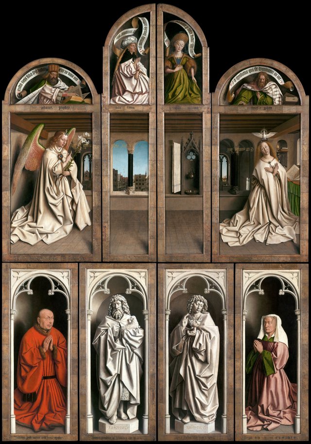 The Ghent Altarpiece (wings closed) by Jan van Eyck