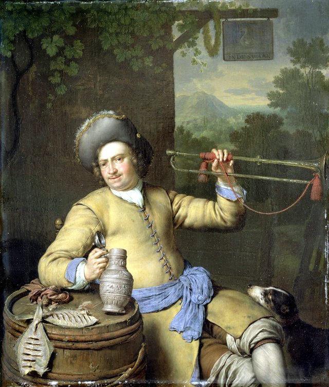 The Trumpeter by Willem van Mieris