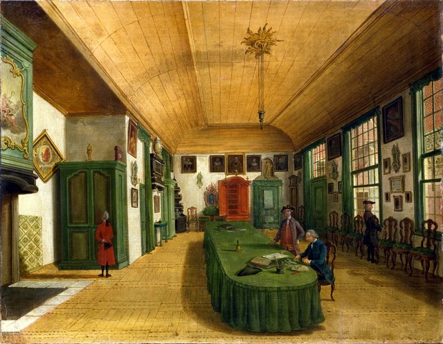 De vergaderzaal van het genootschap Kunst Wordt Door Arbeid Verkregen by Paulus Constantijn la Fargue