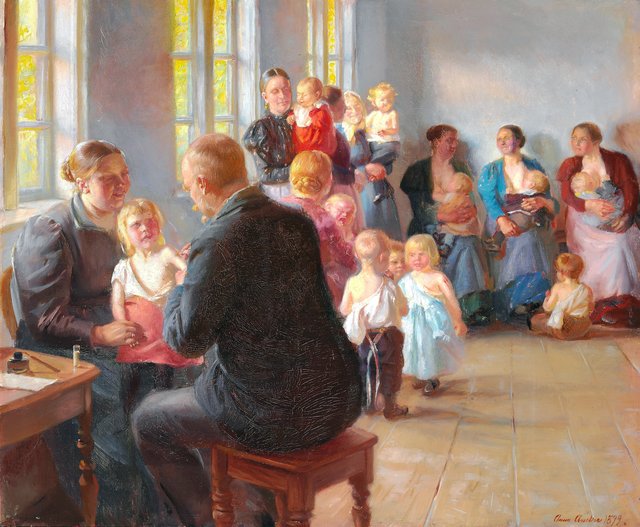 A vaccination by Anna Ancher