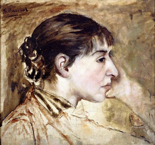 Retrat de Sarah Bernhardt (Portrait of Sarah Bernhardt) by Santiago Rusiñol i Prats