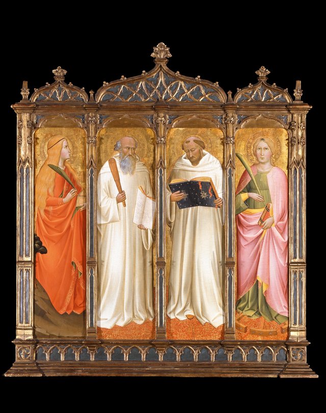 Sts. Mary Magdalene, Benedict, Bernard of Clairveaux and Catherine of Alexandria by Agnolo Gaddi