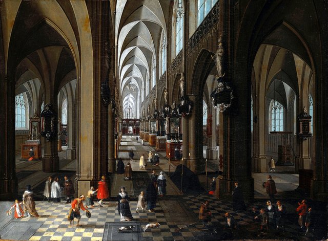Interior of Antwerp Cathedral by Pieter Neefs the Elder