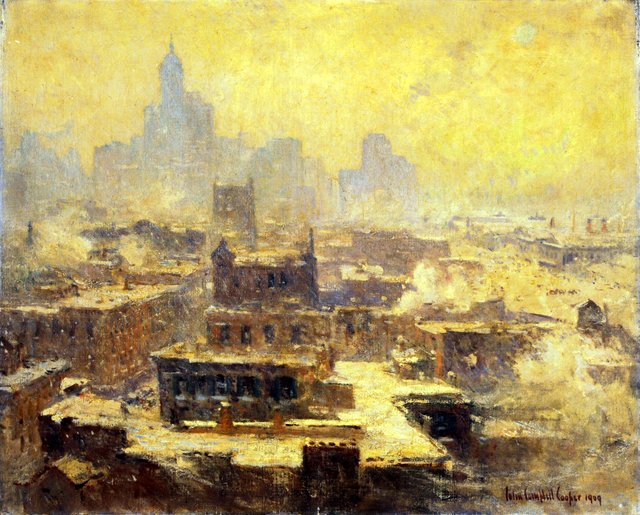 Tormenta de nieve en Nueva York by Colin Campbell Cooper