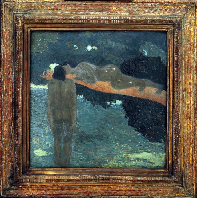 El beso by Pedro Figari