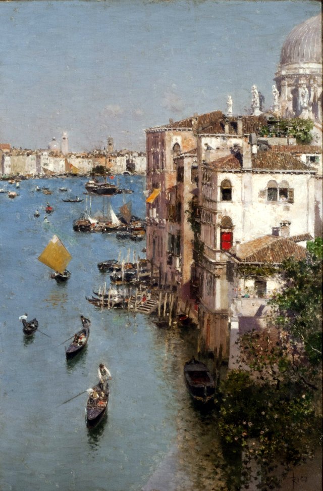 Santa María della Salute de Venecia (Canal Grande y la Iglesia de Santa María della Salute de Venecia) by Martín Rico