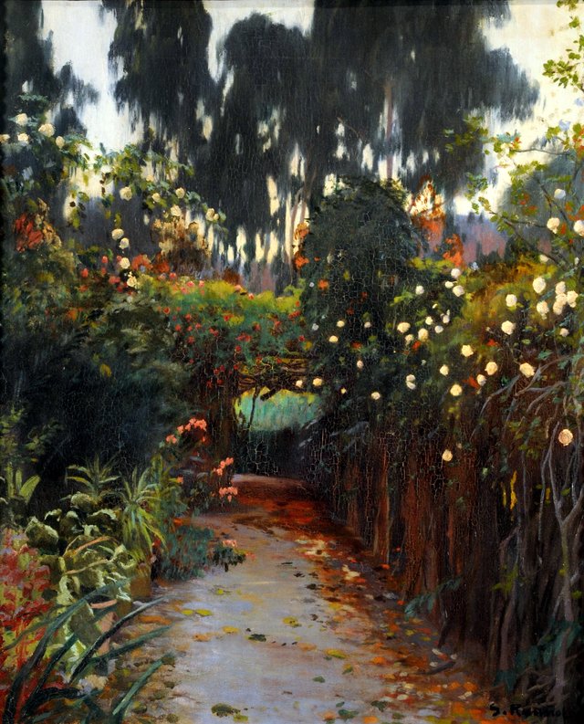 Camino de rosas by Santiago Rusiñol i Prats