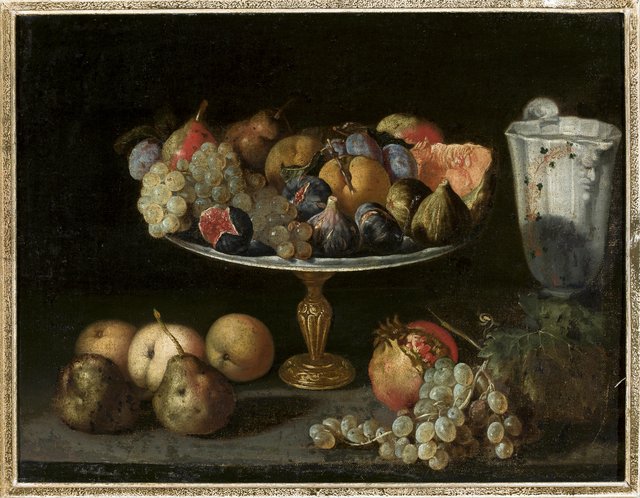 Pedestal plate with southern fruit by Fede Galizia