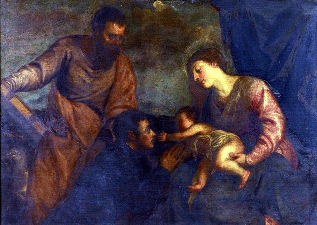 The Virgin and Child, Saint Luke and a Donor by Palma il Giovane