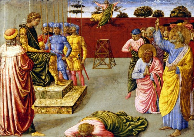 The Fall of Simon Magus by Benozzo Gozzoli