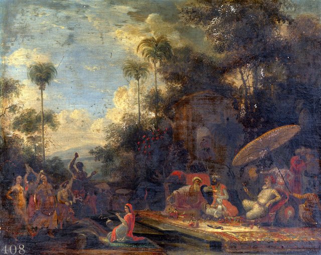 Shah Jahan in a landscape by Willem Schellinks