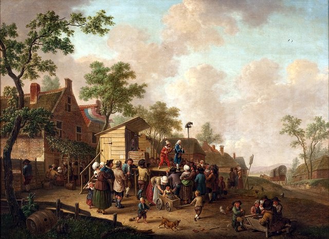 Quaksalber auf d. Dorfe by Hendrik Willem Schweickhardt