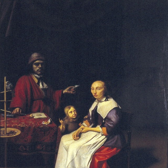 family - portrait in interior by Cornelis de Man