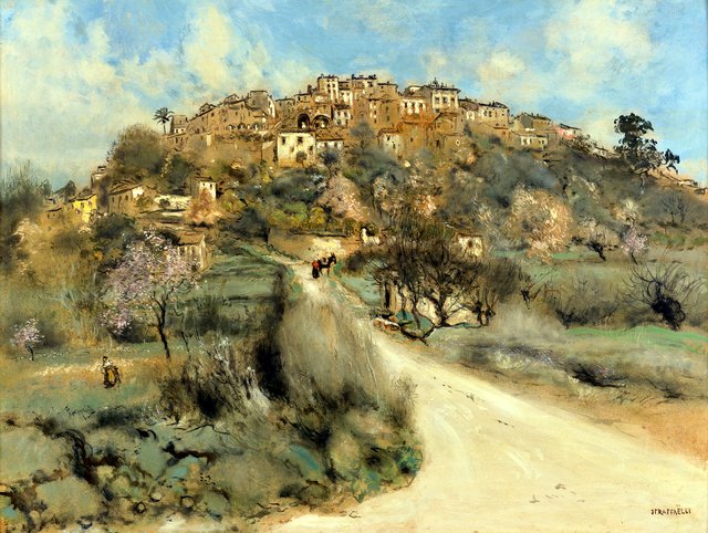 Gezicht op Cannes-sur-mer by Jean-François Raffaëlli