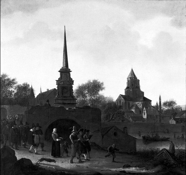 Een processie te Angers by Willem Schellinks