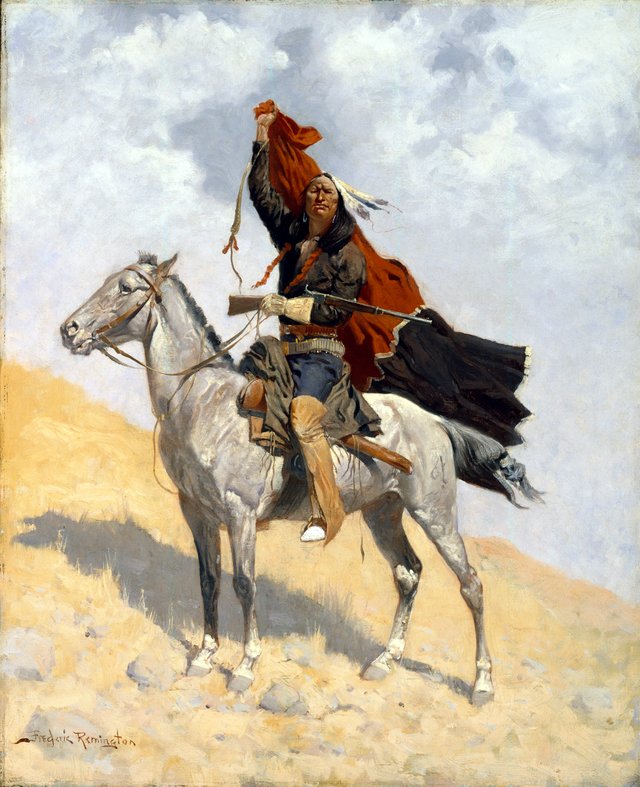 The Blanket Signal by Frederic Remington