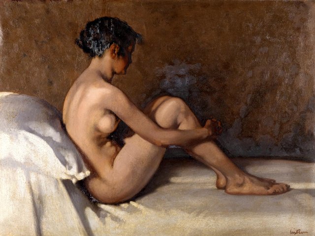Naaktstudie Jeanne Freeken by Willem Witsen