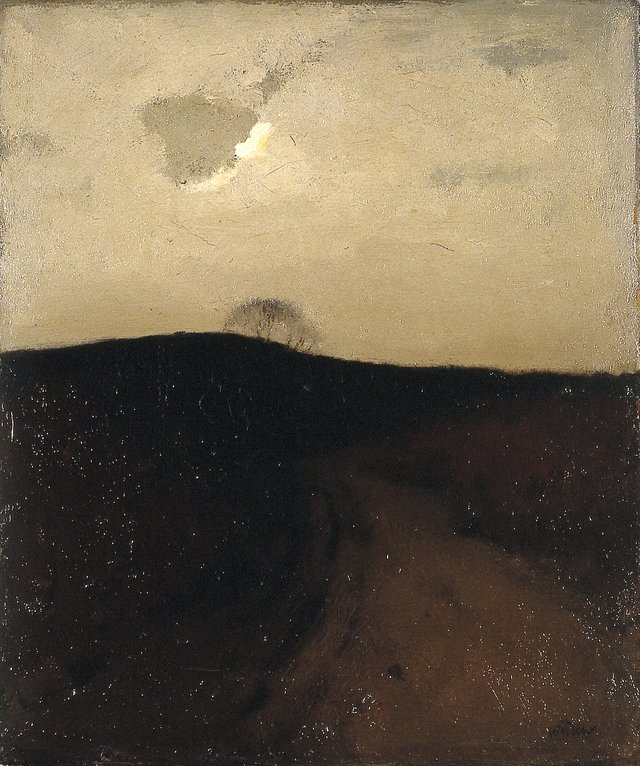 Heidelandschap bij avond by Willem Witsen
