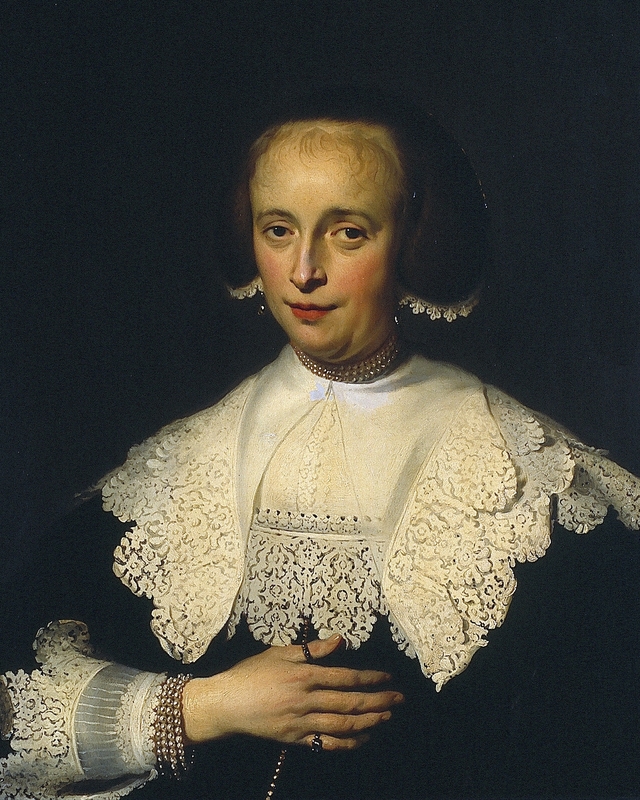 Portrait of Margaretha Bas ( -1679) by Jacob Adriaensz Backer
