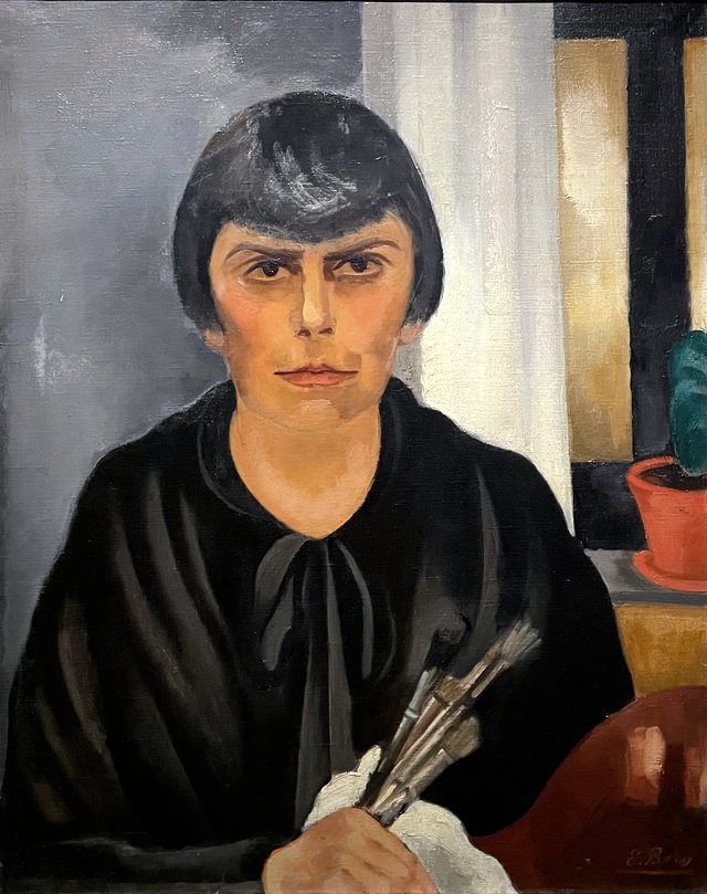 Self-Portrait with Brushes by Else Berg