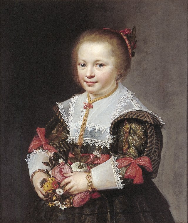 Portrait of a girl, possibly Anna van Paffenrode (1625-1652) by Paulus Moreelse