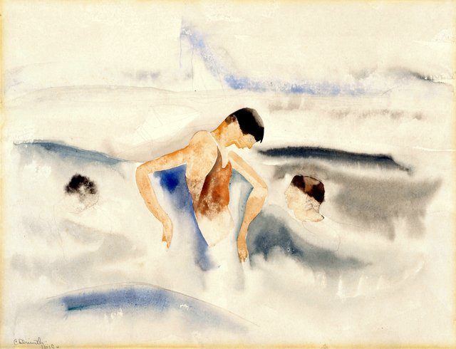 Three Figures in Water by Charles Demuth