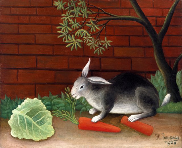 The Rabbit's Meal by Henri Rousseau