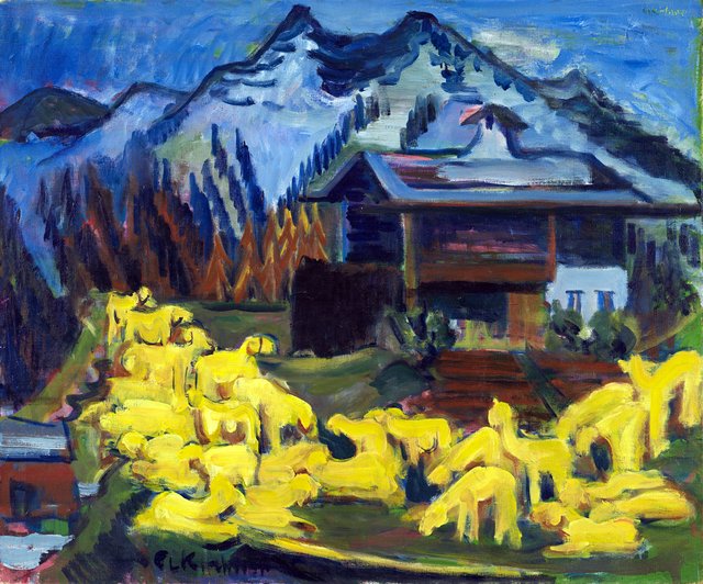 Flock of sheep by Ernst Ludwig Kirchner