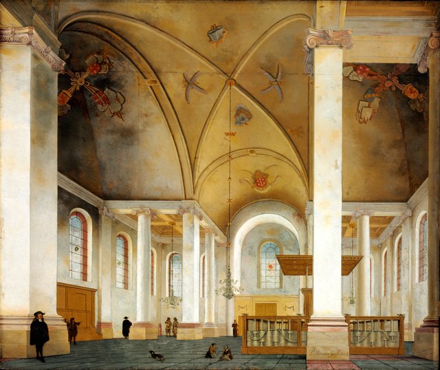 Interior of the Nieuwe Kerk, Haarlem by Pieter Jansz. Saenredam