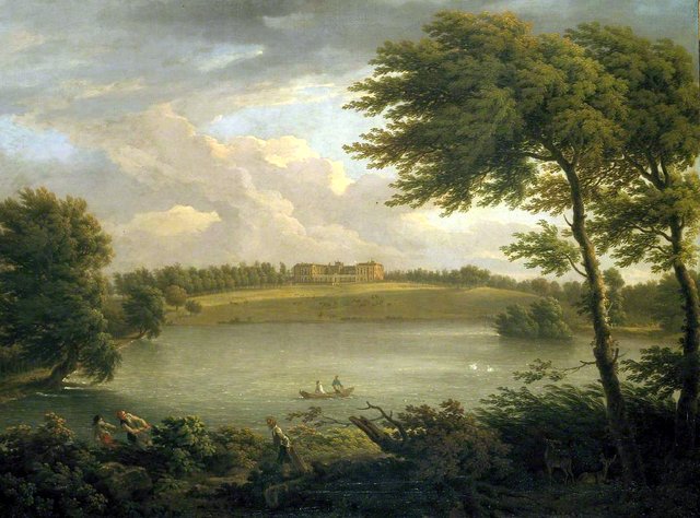 View of Copped Hall in Essex, from across the Lake by Francis Hayman