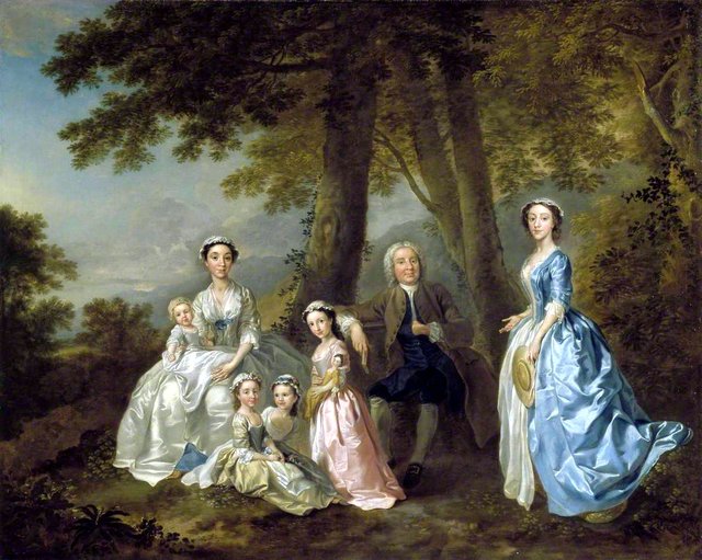 Samuel Richardson, the Novelist (1684-1761), Seated, Surrounded by his Second Family by Francis Hayman