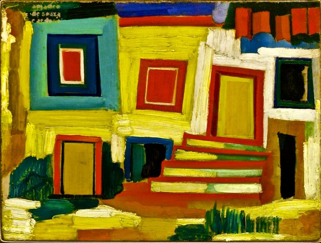 The little bright house - Landscape by Amadeo de Souza Cardoso