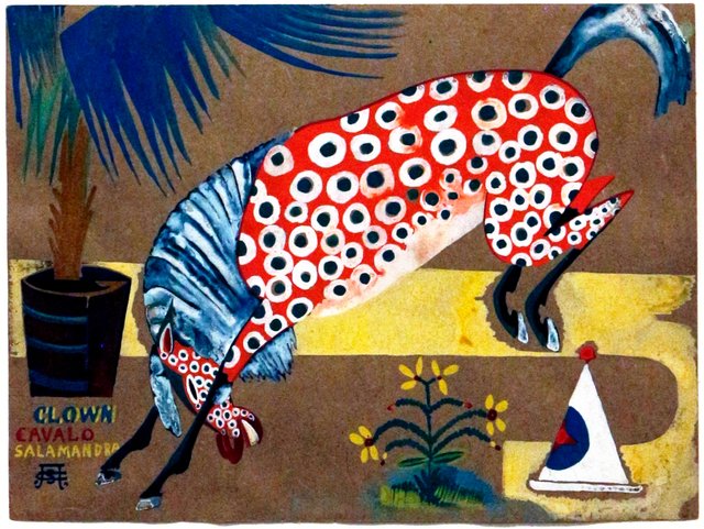 Clown, Horse, Salamander by Amadeo de Souza Cardoso