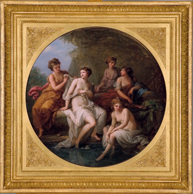 Diana and her nymphs bathing by Angelica Kauffmann