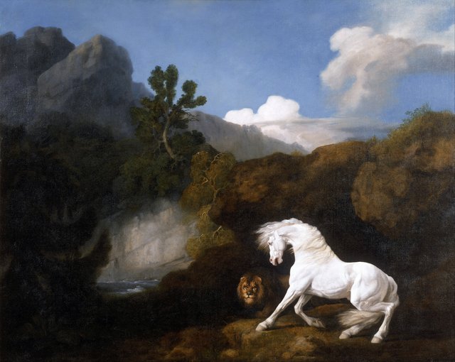 Horse Frightened by a Lion by George Stubbs
