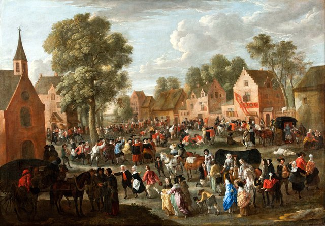 Village kermis by Gillis van Tilborgh