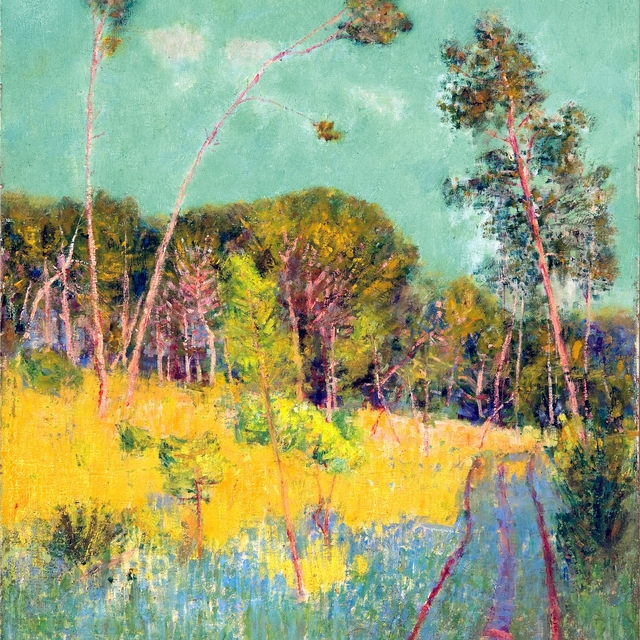 A clearing in the forest by John Peter Russell
