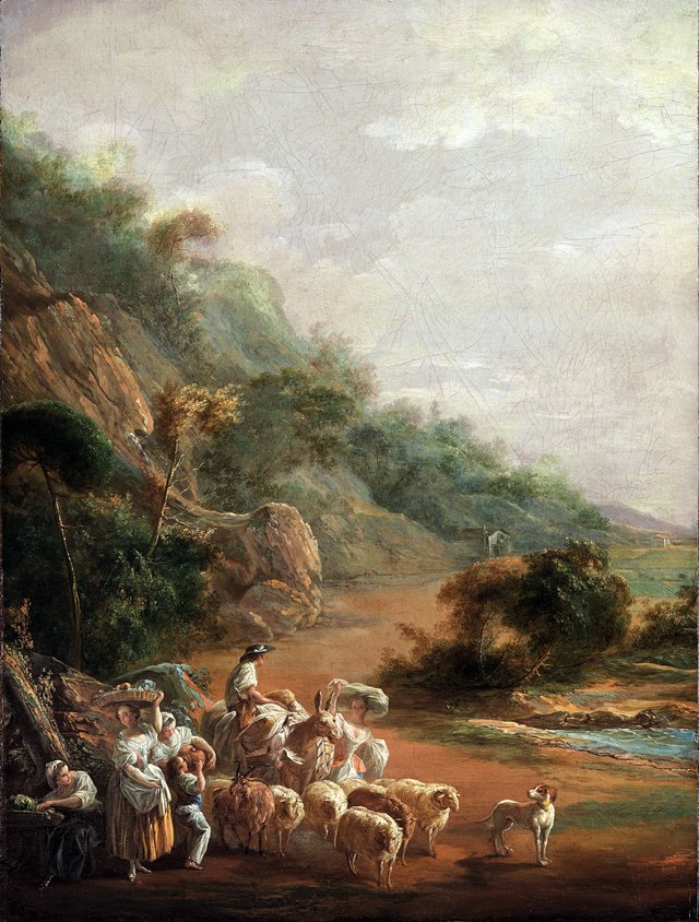 Scene with Villagers (fragment) by Luis Paret y Alcázar