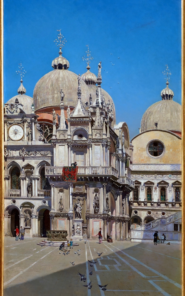 Courtyard of the Palace of the Dux of Venice by Martín Rico