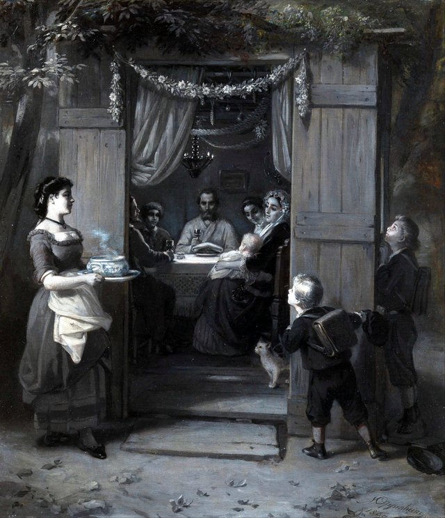 Sukkot (Feast of Tabernacles) by Moritz Daniel Oppenheim
