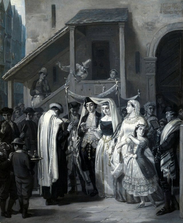 The Wedding (Die Trauung) by Moritz Daniel Oppenheim