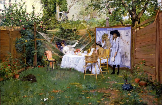 Open Air Breakfast by William Merritt Chase