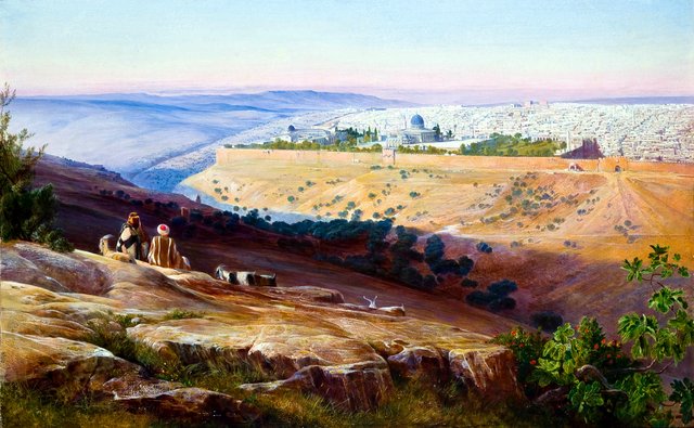 Jerusalem from the Mount of Olives by Edward Lear