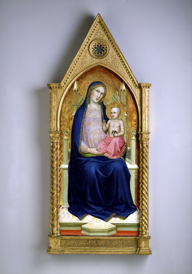 Madonna Enthroned (from a ten-part altarpiece) by Lorenzo Monaco