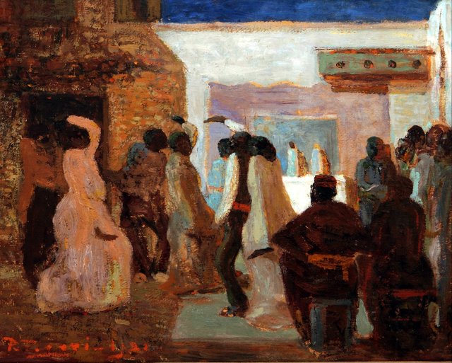 Candombe o Candombe bajo la luna by Pedro Figari