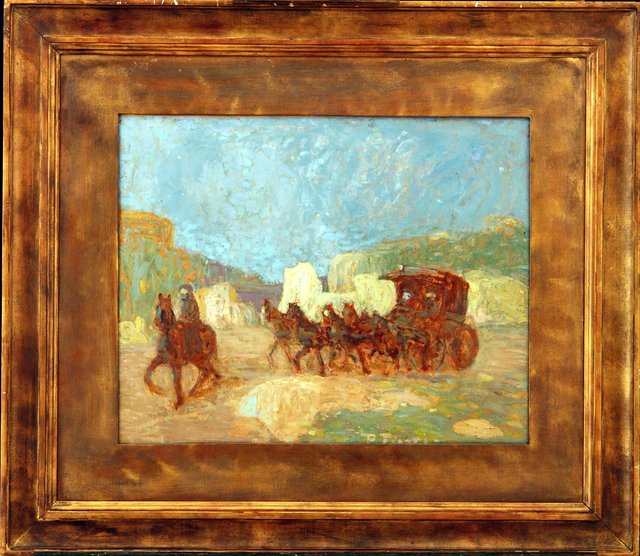 Una diligencia by Pedro Figari