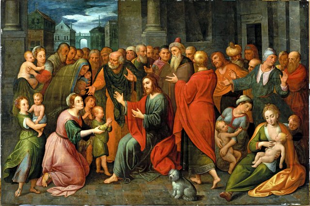 Christ among children by Adam van Noort